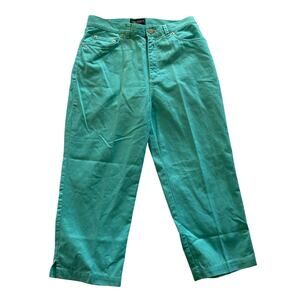 VTG Lauren Jeans Co Ralph Lauren Capri Pants Womens 10 Blue High Rise Hongkong